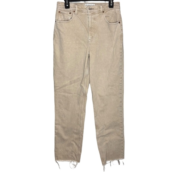 Abercrombie & Fitch Denim - Abercrombie & Fitch jeans 90s straight ultra high rise Beige women’s size 29